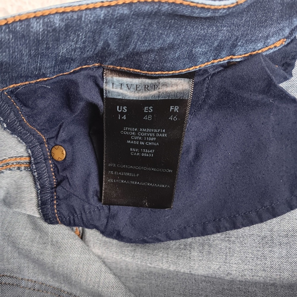 Liverpool Jeans Co The Ankle Skinny Corvus Dark Wash Jeans Size 14 XM2093LF14 - Picture 3 of 10